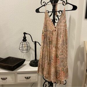 Alter’d State Patchwork Coral Boho Mini Dress🤍